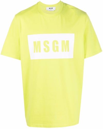 MSGM T-shirts And Polos Green - Yellow