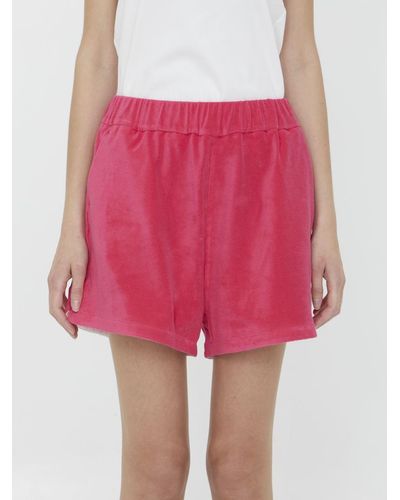 Moncler Terry Cloth Shorts - Pink