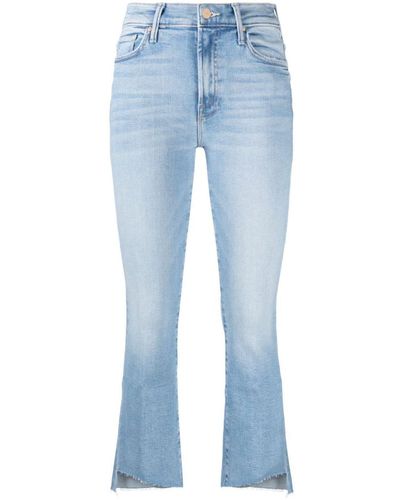 Mother 'the Insider Crop Step Fray' Denim - Blue