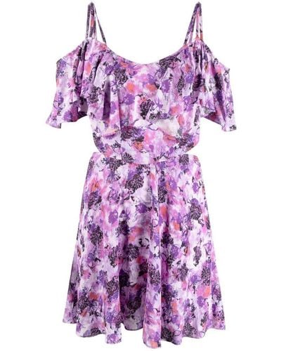 IRO Viscose Short Dress - Purple