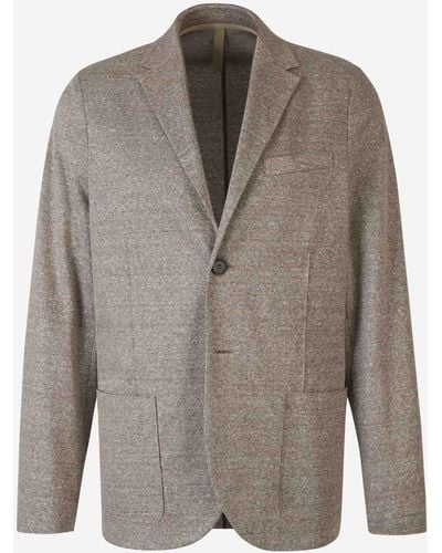 Harris Wharf London Cotton And Linen Blazer - Grey