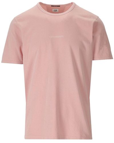 C.P. Company Jersey 24/1 Resist Dyed Pink T-shirt