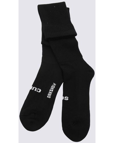 Rick Owens Black Cotton Socks