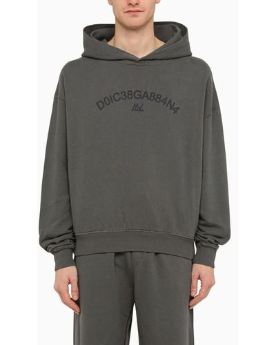 Dolce & Gabbana Dolce&Gabbana Sweatshirt Hoodie With Logo - Gray