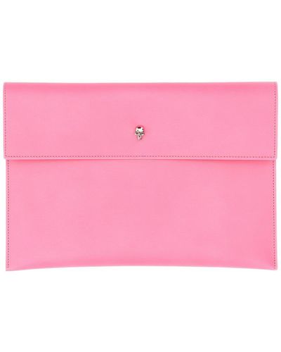 Alexander McQueen Leather Clutch - Pink