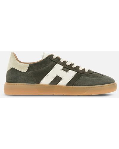 Hogan Cool Leather Lace-up Sneakers - Green