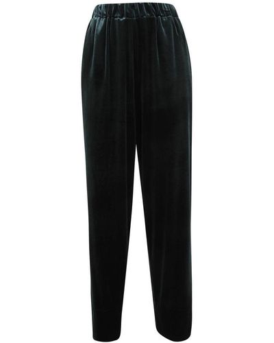 NINA 14.7 Stretch Velvet Pants Clothing - Black