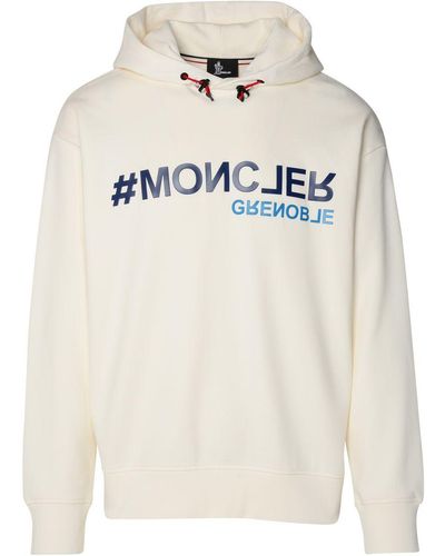 3 MONCLER GRENOBLE Ivory Cotton Sweatshirt - Gray