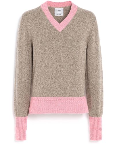 Barrie Cashmere V-neck Sweater - Brown