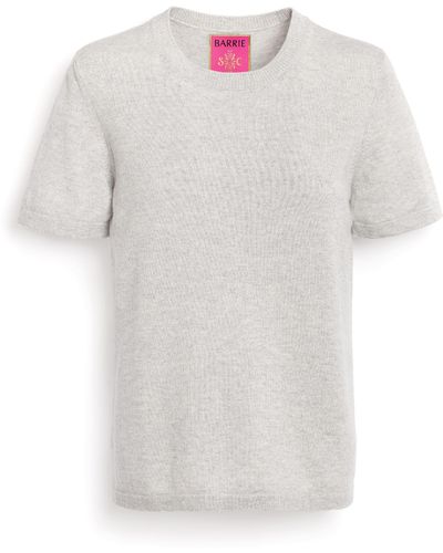 Barrie Cashmere And Silk Top - Gray