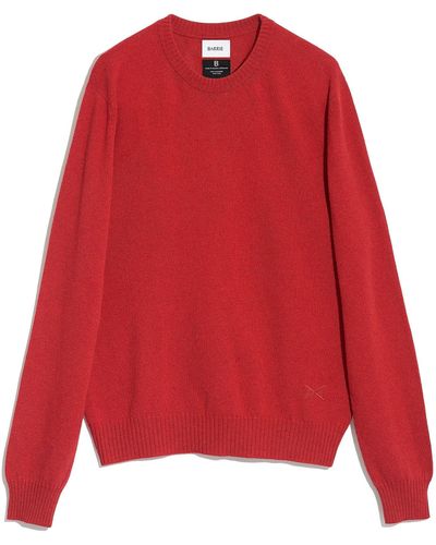 Barrie B Label Round-neck Cashmere Sweater - Red