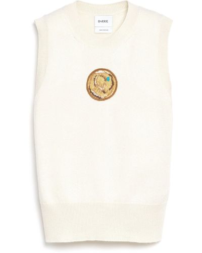 Barrie Sweater In Cashmere To Be Personalised With A Zodiac Patch - White