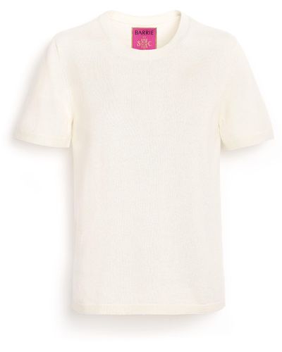 Barrie Cashmere And Silk Top - White