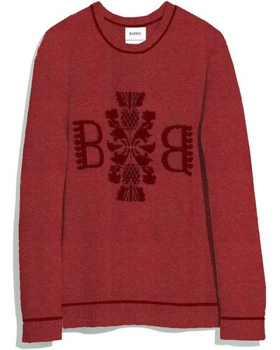 Barrie 3d Logo Cashmere Sweater - Red