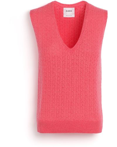 Barrie Cashmere Lace Top - Pink