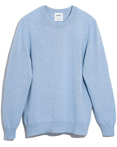 Barrie B Label Round-neck Cashmere Sweater - Blue