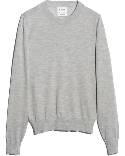 Barrie Ultra-fine Cashmere Round-neck Sweater - Gray