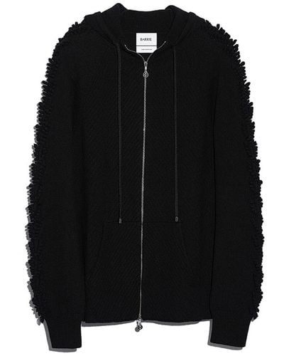 Barrie Timeless Zip-up Cashmere Hoodie - Black