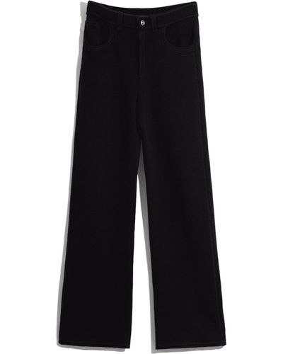 Barrie Denim Cashmere And Cotton Trousers - Black