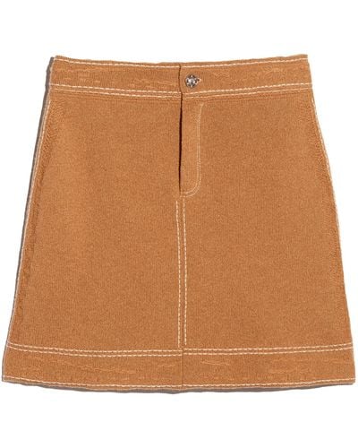 Barrie Denim Cashmere And Cotton Skirt - Brown