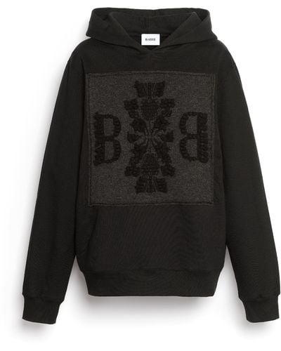 Barrie Hoodie With Logo Cashmere Patch - Black