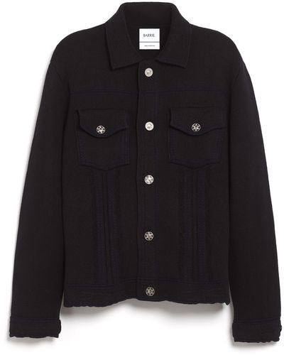 Barrie Denim Cashmere And Cotton Jacket - Black