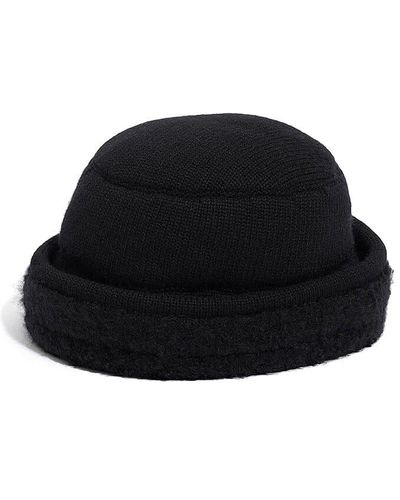 Barrie Shearling Cashmere And Alpaca Bucket Hat - Black