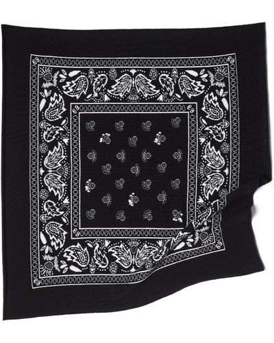 Barrie Bandana In Cashmere And Cotton - Black