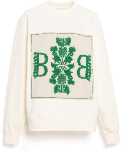 Barrie Sweatshirt With Logo Cashmere Patch - Green