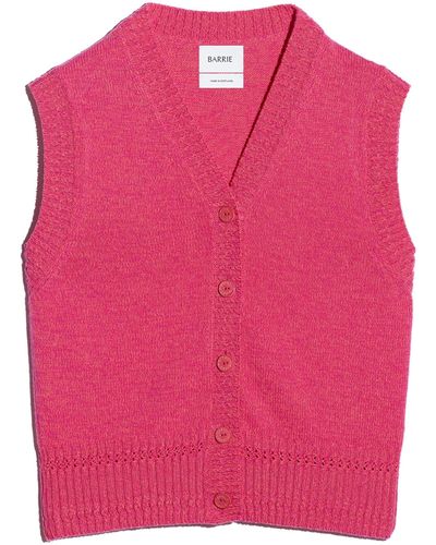 Barrie Sleeveless Cashmere Vest - Pink