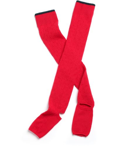 Barrie Legwarmers In Cashmere - Red