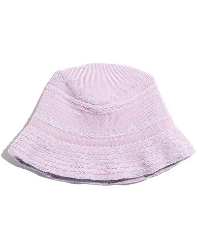 Barrie Distressed Denim Cashmere And Cotton Bucket Hat - Purple