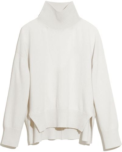 Barrie Iconic Oversized Roll-neck Cashmere Sweater - White