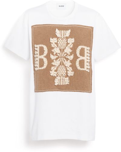 Barrie T-shirt With Logo Cashmere Patch - White