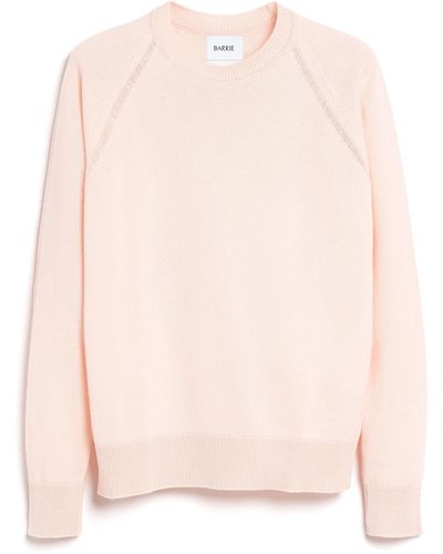 Barrie Cashmere Round-neck Sweater - Pink
