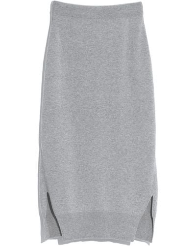 Barrie Iconic Cashmere Skirt - Gray