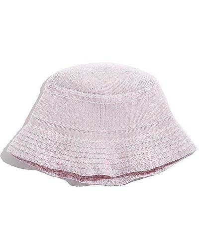 Barrie Denim Cashmere And Cotton Bucket Hat - Purple
