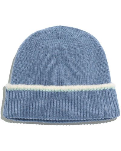 Barrie Shearling-effect Cashmere Beanie - Blue