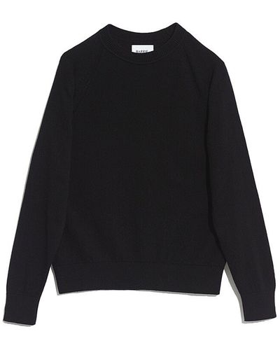 Barrie Cashmere Round-neck Sweater - Black