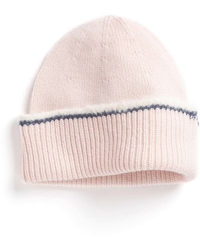 Barrie Shearling-effect Cashmere Beanie - Pink