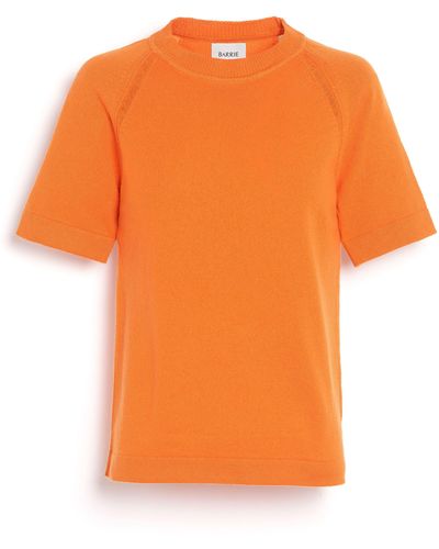 Barrie Cashmere Short Sleeves Top - Orange