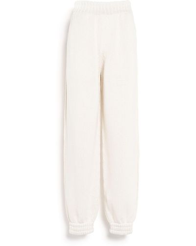 Barrie Pants In Chunky Cashmere - White