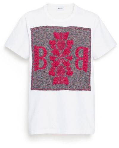 Barrie T-shirt With Logo Cashmere Patch - Pink