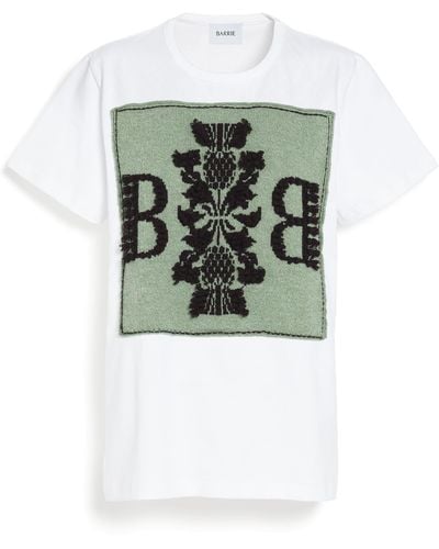 Barrie T-shirt With Logo Cashmere Patch - Green