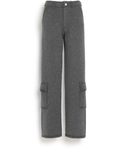 Barrie Denim Cargo Pants In Cashmere And Cotton - Gray