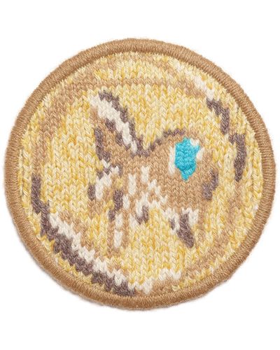 Barrie Patch In Cashmere With Pisces Zodiac Motif - Metallic