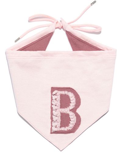 Barrie Logo Cashmere And Cotton Foulard - Pink