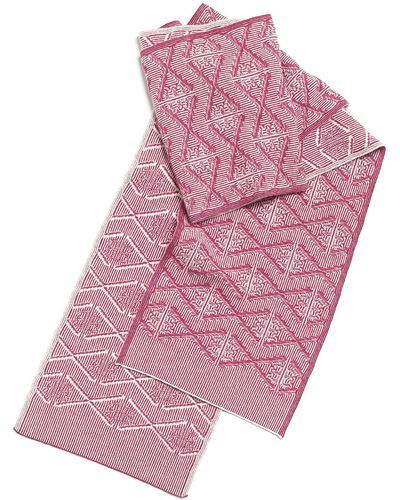 Barrie Scarf In Cashmere With A Monogram Motif - Pink