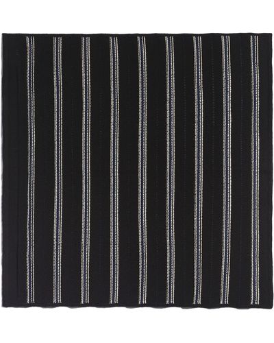 Barrie Striped Cashmere And Cotton Foulard - Black