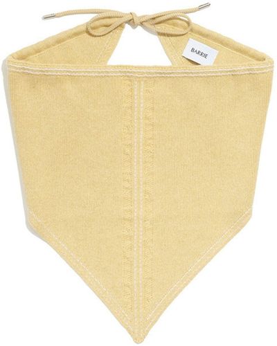 Barrie Denim Cashmere And Cotton Foulard - Yellow